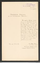 k.k. naturhistorisches Hofmuseum, Intendanzakten 1885-1896 (Hauer), Aktenzahl Z.415.f/1891, Seite 1